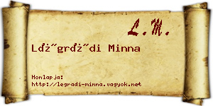 Légrádi Minna névjegykártya